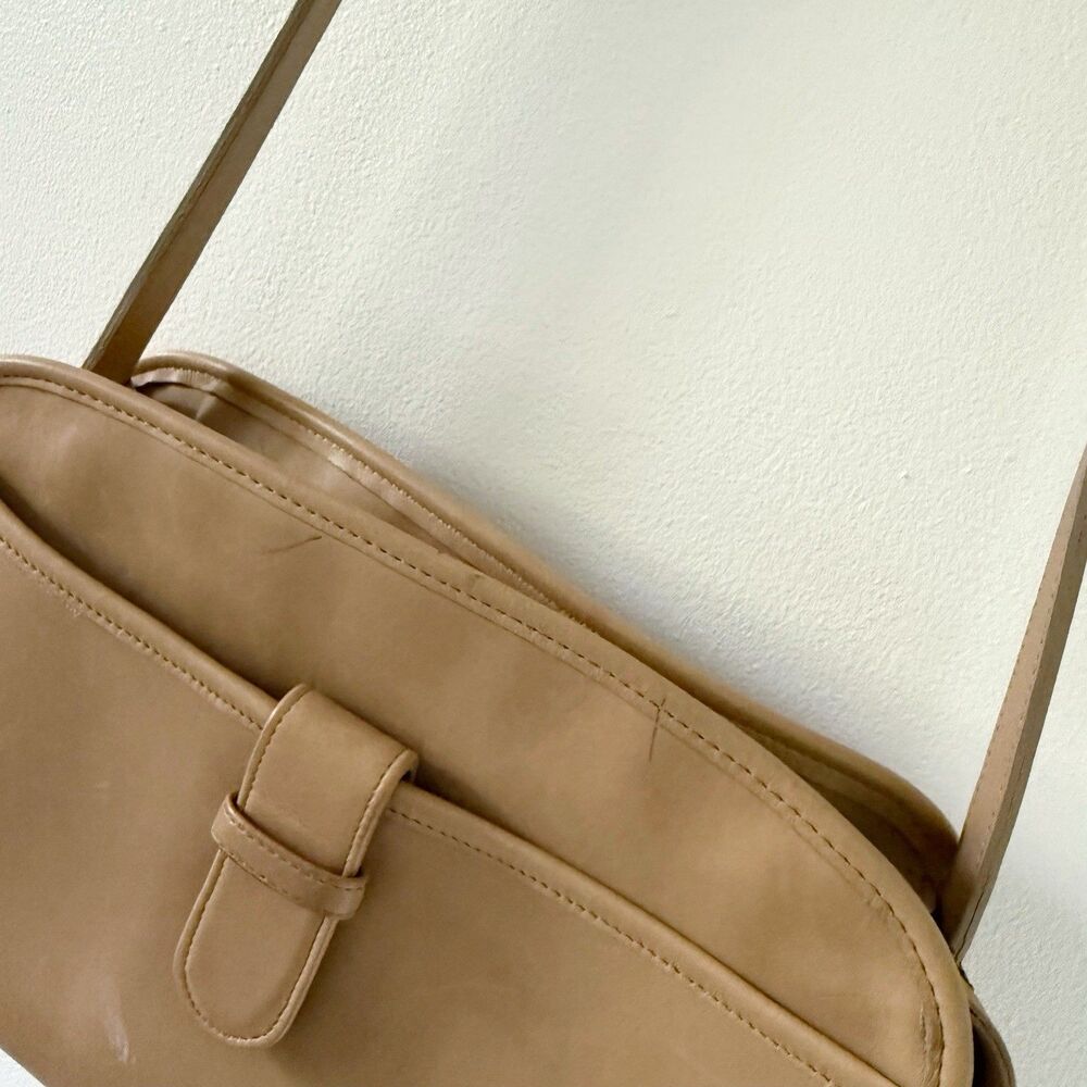 Vintage 90s Coach Brighton Leather Bag Purse British Tan Made in the USA - Picture 12 of 16